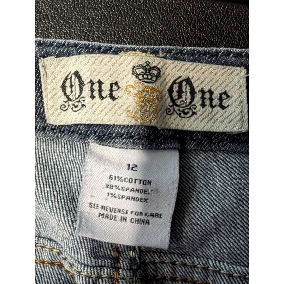 One One Straight Leg Blue Jeans Women's Size 12 - Picture 5 of 7